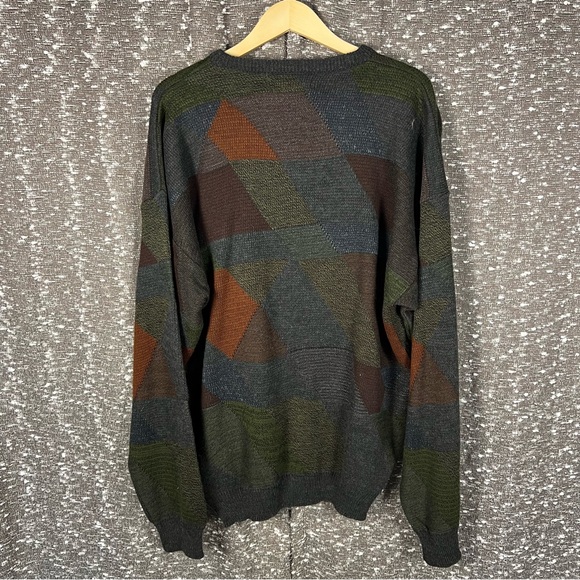Serafini Geometric Sweater Knit Crew Neck Sweater - Picture 5 of 5